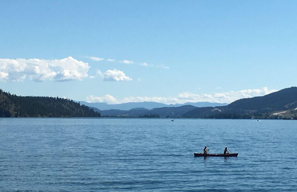 Kayaking on Lake Okanagan, 2020