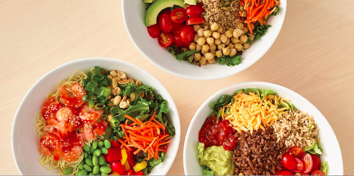 3 different foods bowls from The Chopped Leaf
