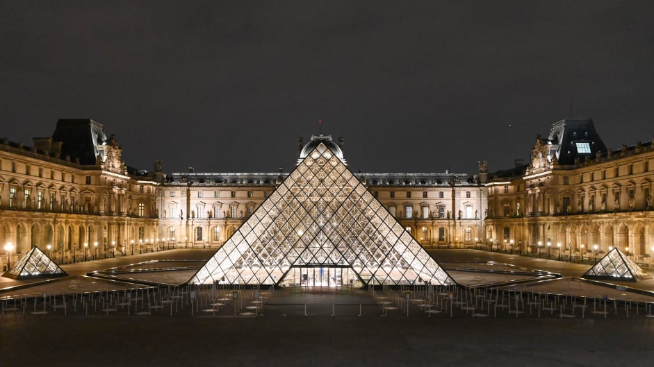 Stunning view of The Louvre at night. Via Stephane Cardinale/Corbis/Getty Images