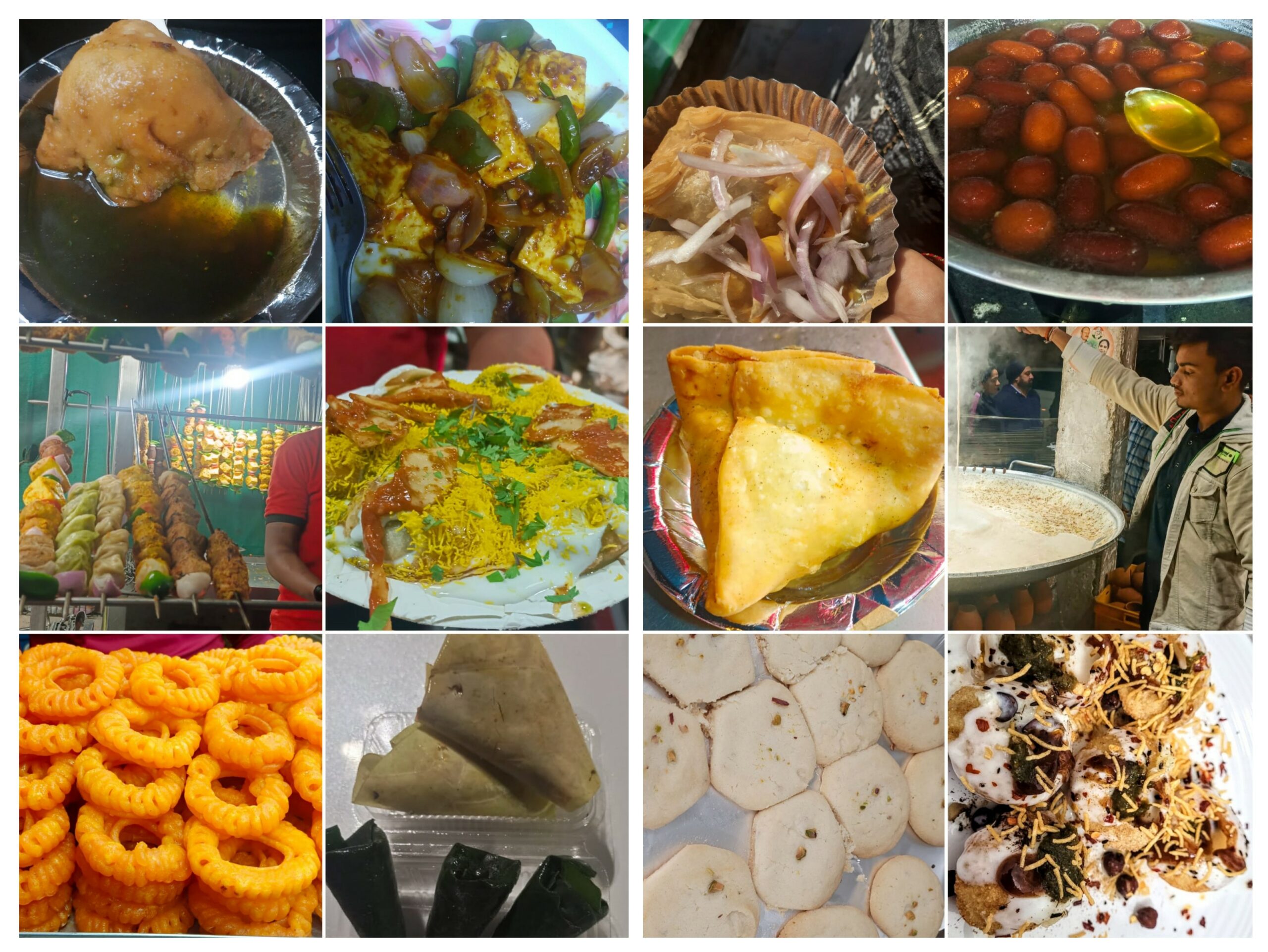 Some of my favorite street food items in New Delhi